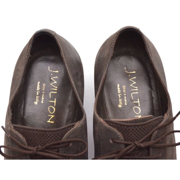 Men J. Wilton Blake Fatte a mano Brown Leather Oxfords 41 main image 6
